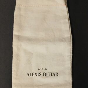 Alexis Bittar Cream Drawstring Jewlery And Accessories Dust Pouch